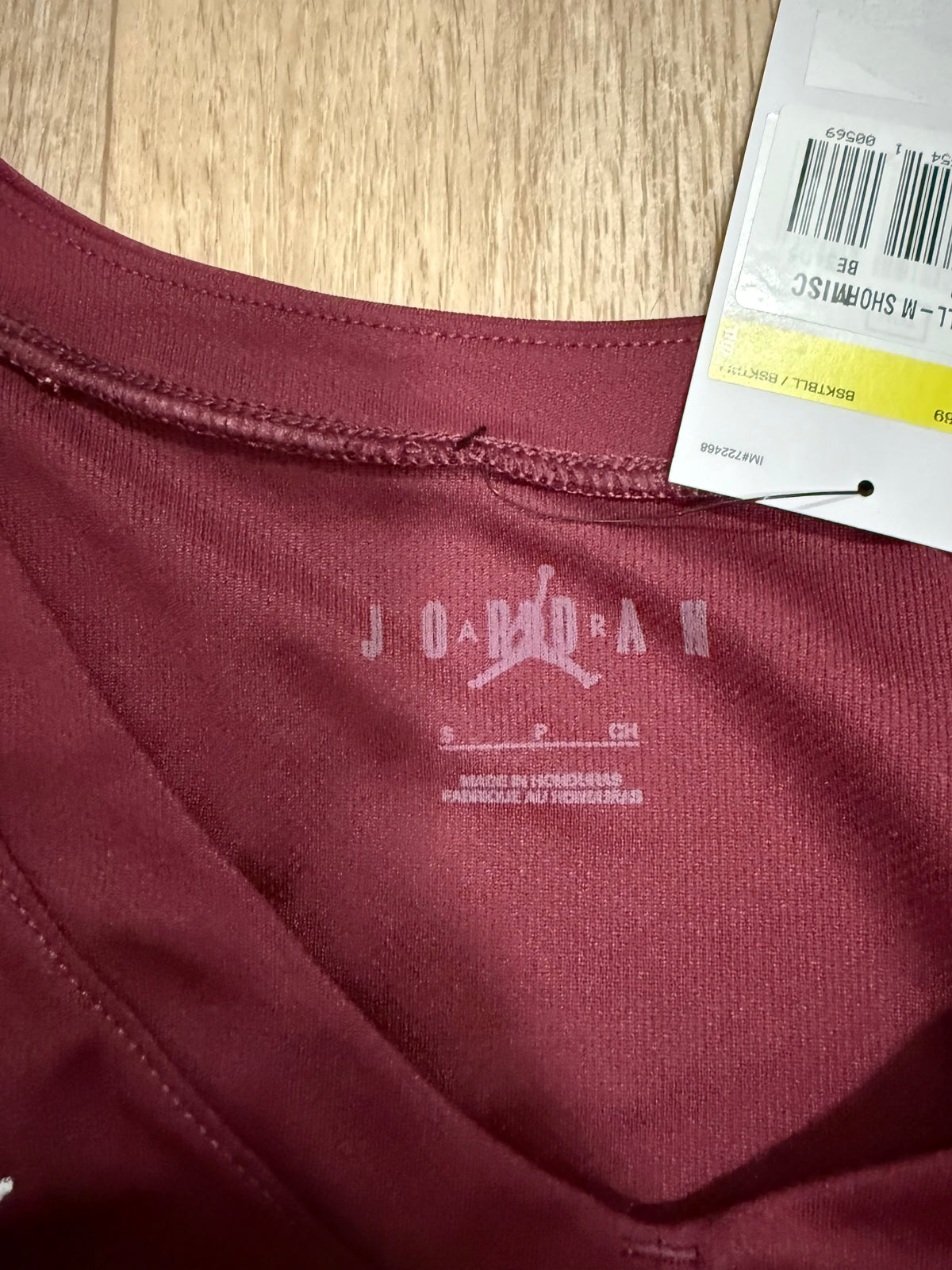 Jordan Basketball Herren Tanktop – Bordeaux/Weiß – Gr. S