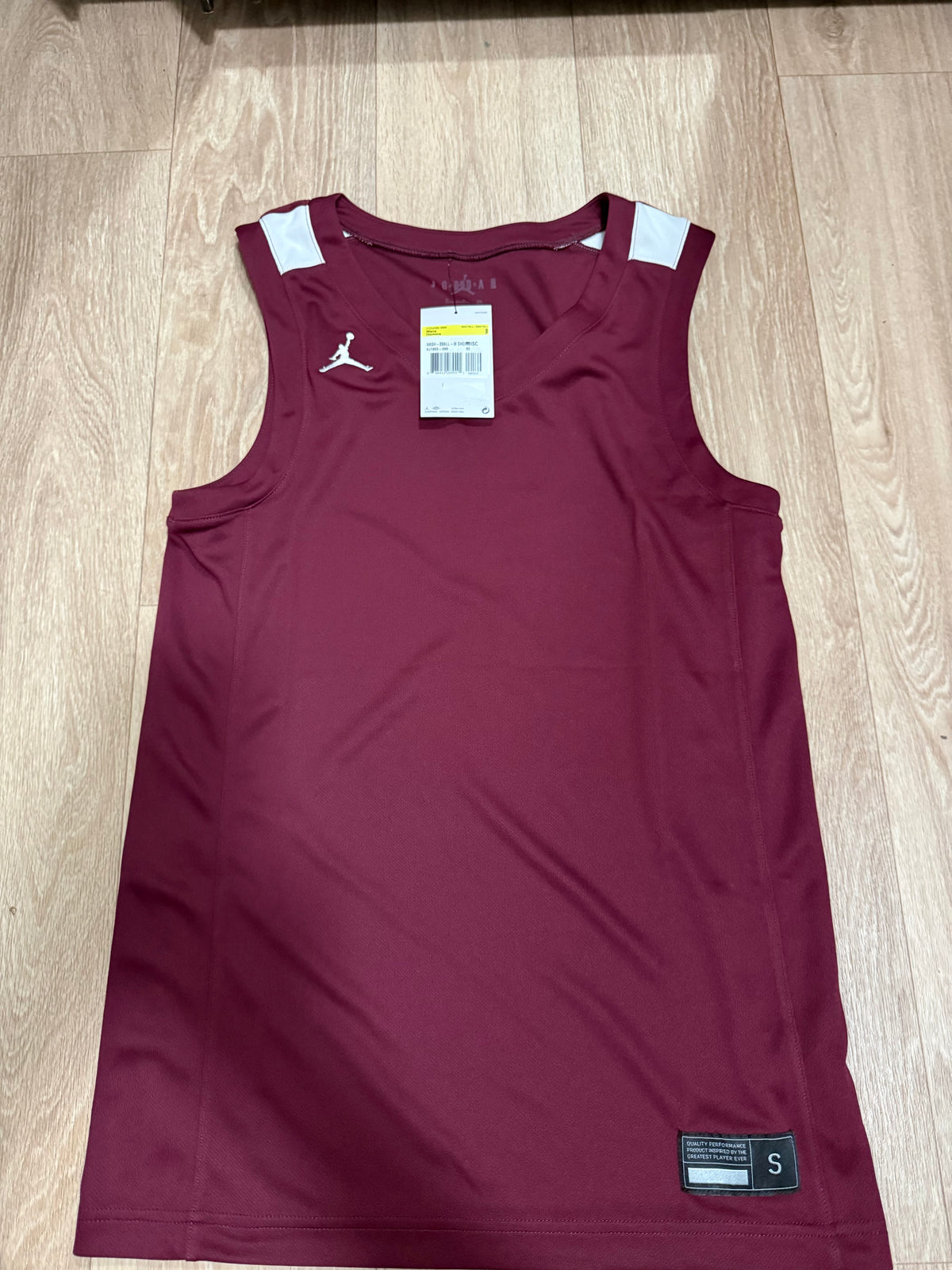 Jordan Basketball Herren Tanktop – Bordeaux/Weiß – Gr. S