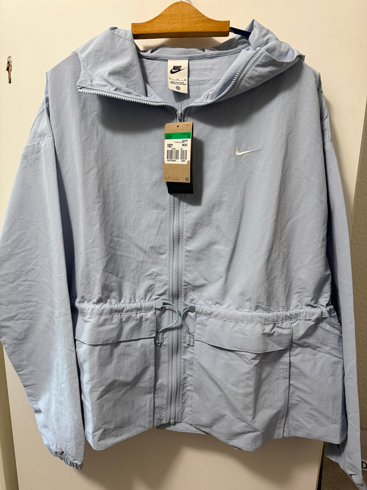 Nike Sportswear Everything Wovens Oversized Damenjacke – Hellblau – XL