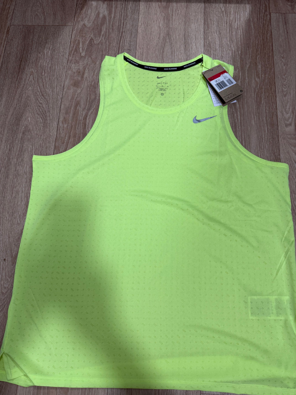 Nike Running Dri-FIT Herren Tanktop – Neon Gelb/Grün – Gr. L