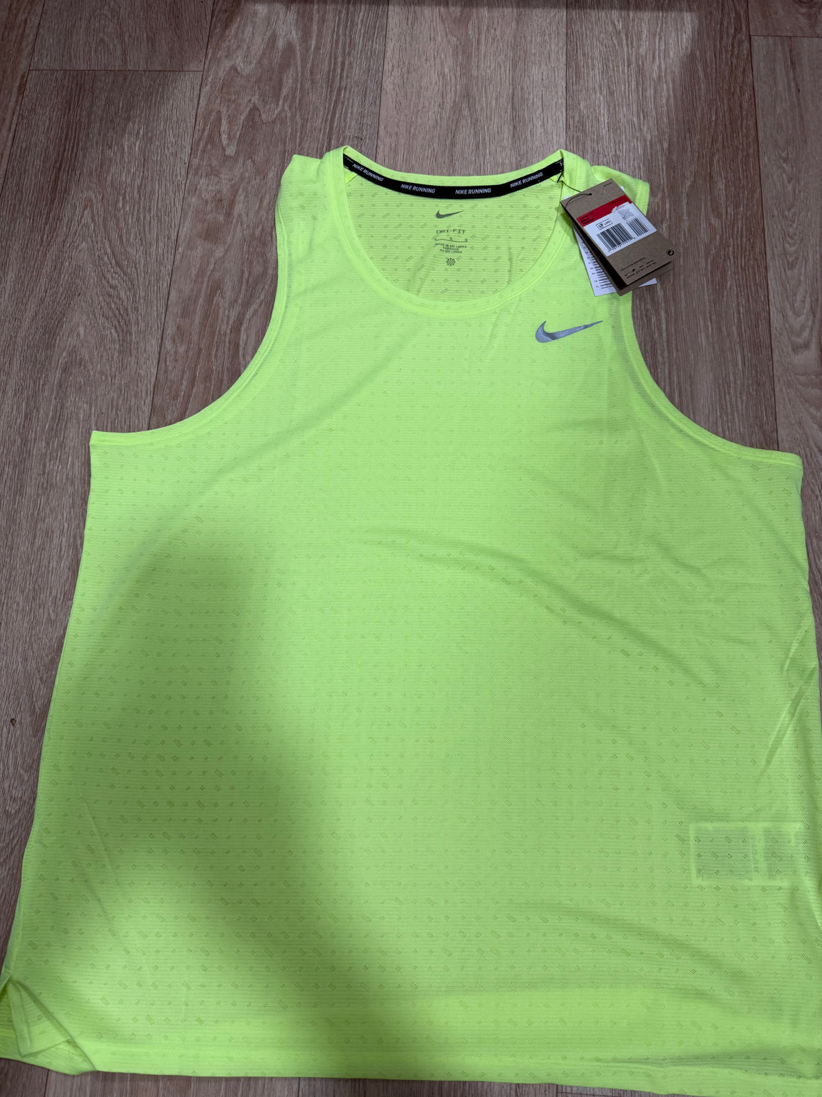 Nike Running Dri-FIT Herren Tanktop – Neon Gelb/Grün – Gr. L