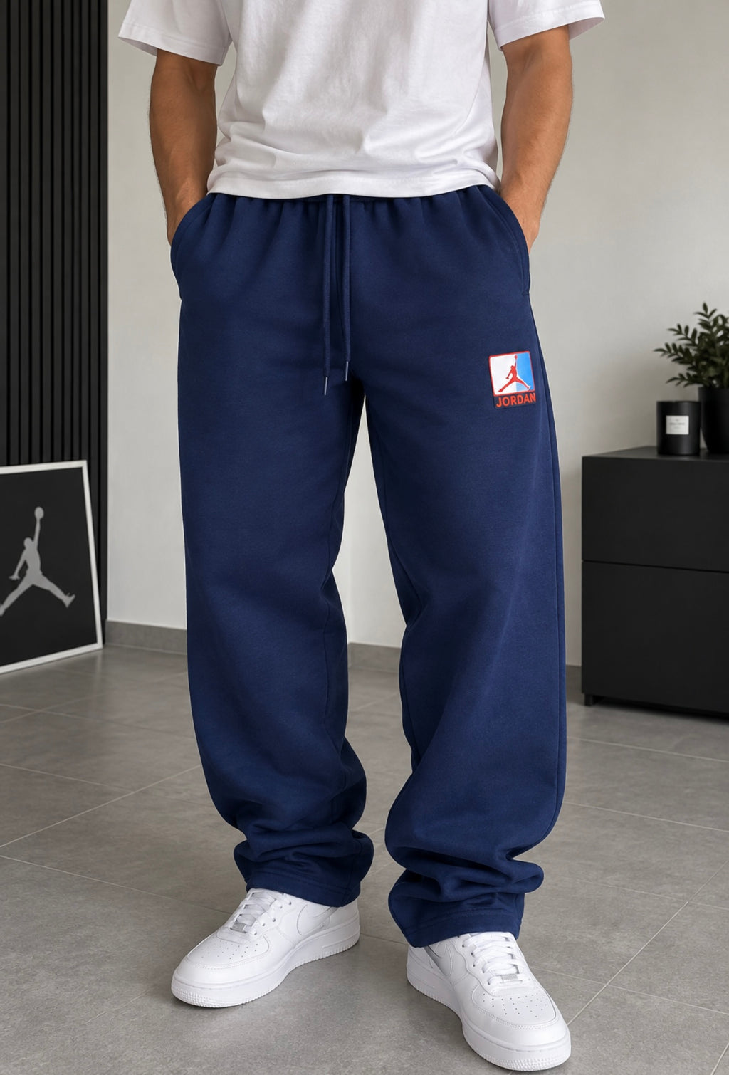 Jordan Herren Oversized Jogginghose Dunkelblau – Gr. XS
