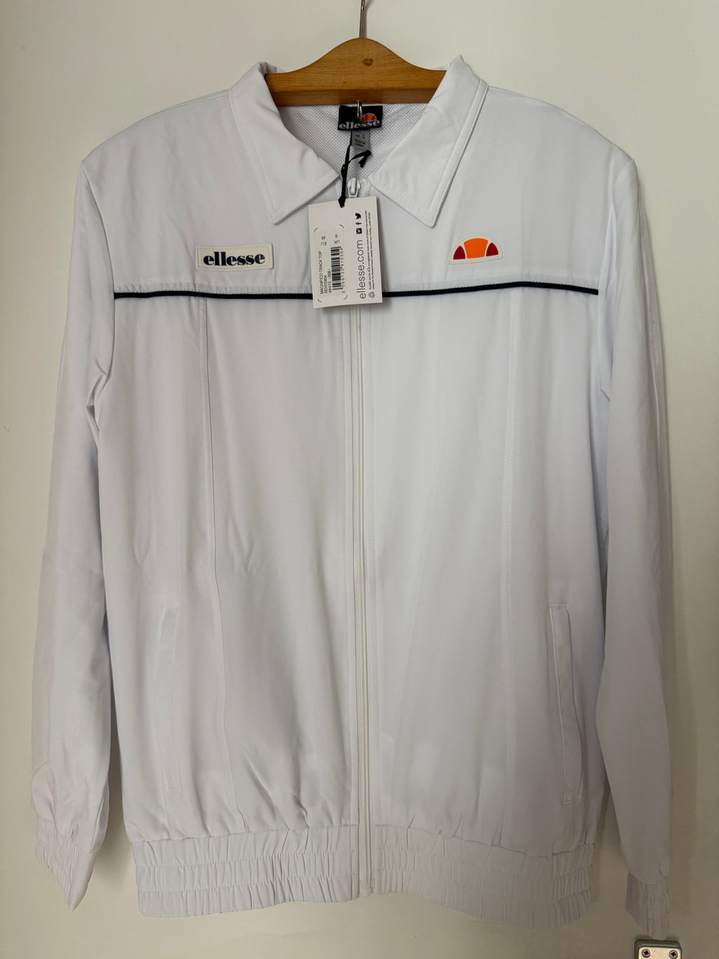 Ellesse Magnifico Herren Track Jacke – Weiß – Gr. S