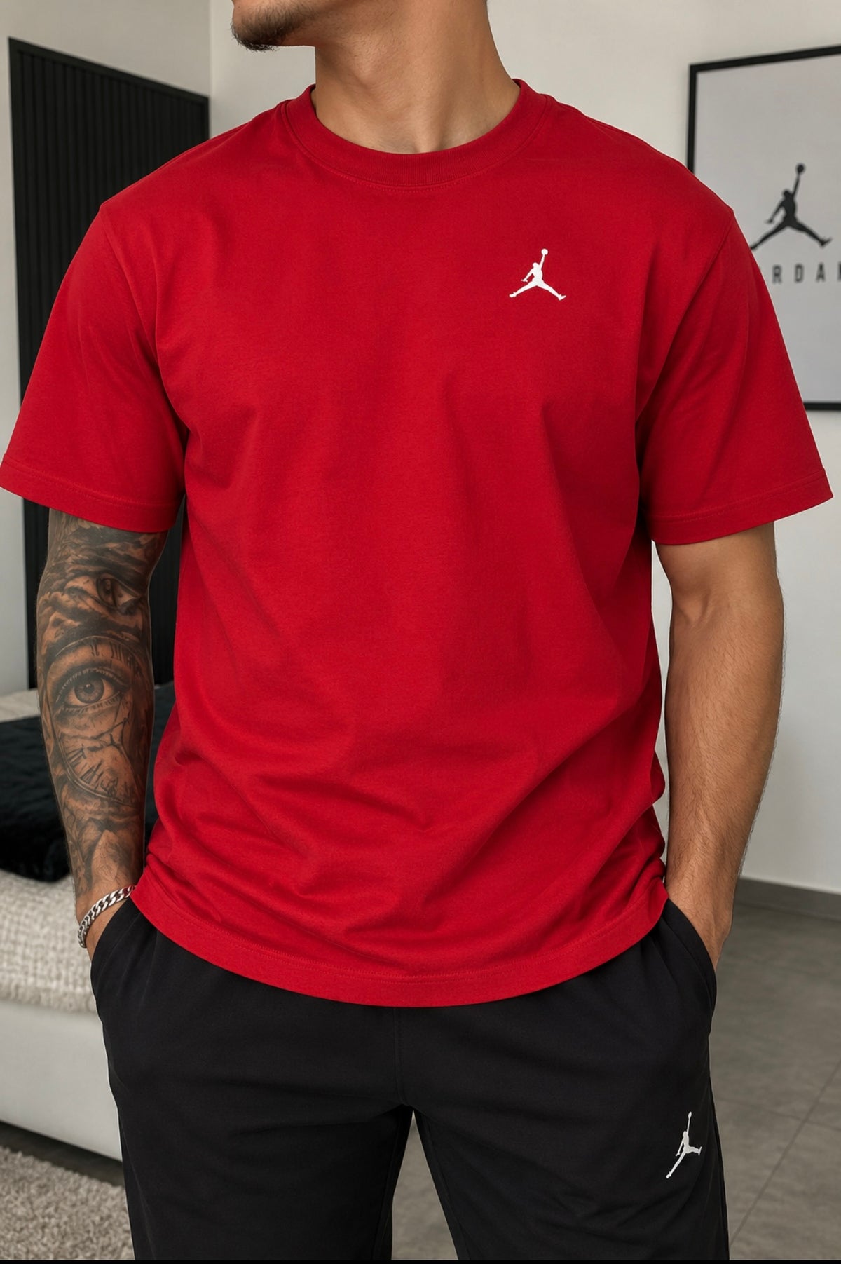 Jordan Herren T-Shirt Rot – Jumpman – Gr. L – Neu mit Etikett