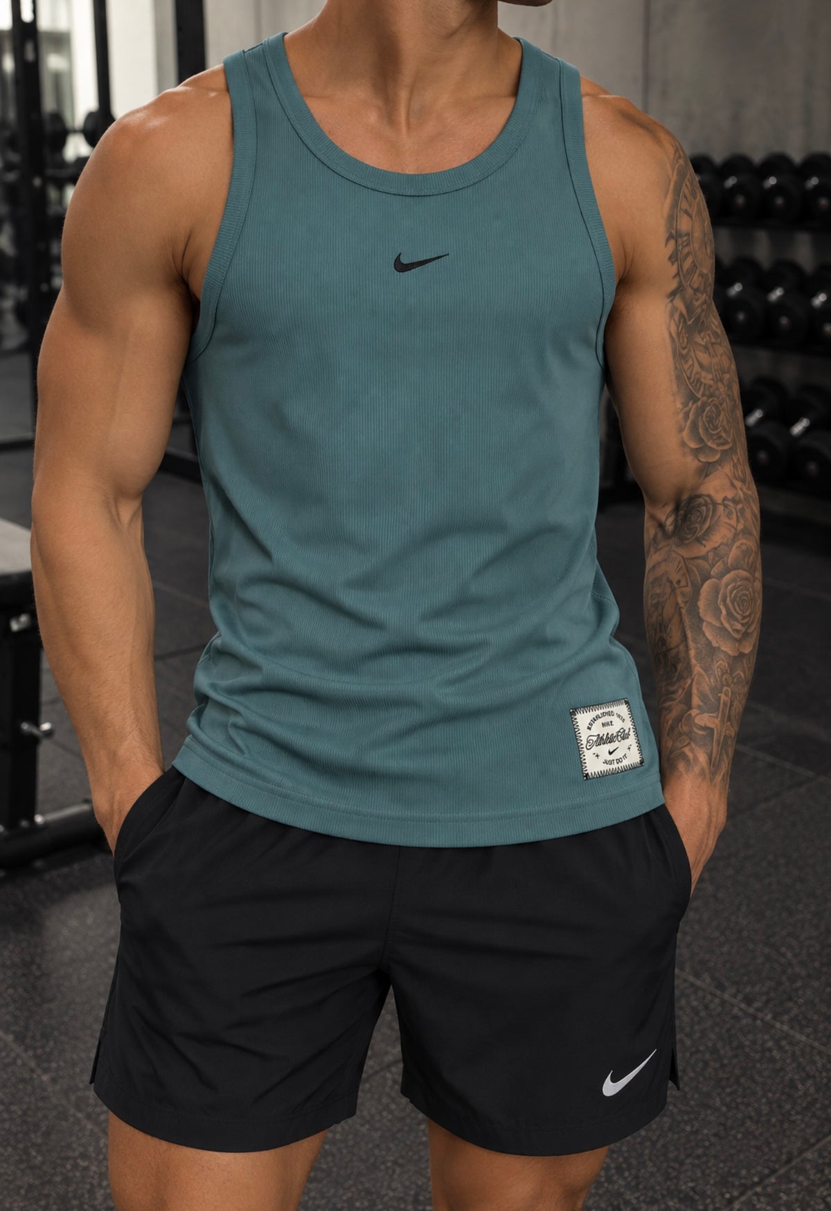 Nike Dri-FIT Athletic Club Herren Tanktop – Grün – Gr. S
