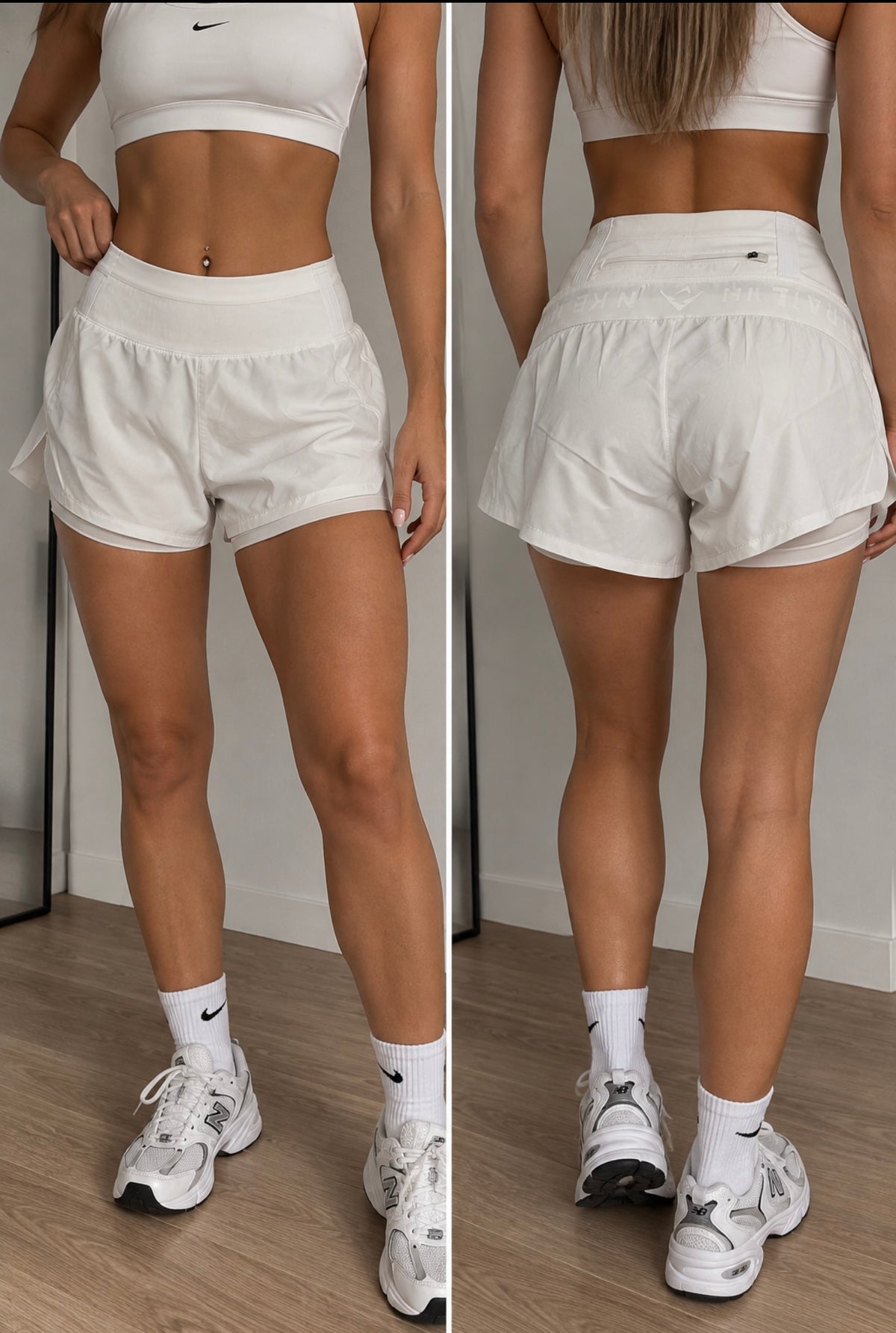 Nike Trail Dri-FIT Damen Laufshorts – Weiß – Gr. L