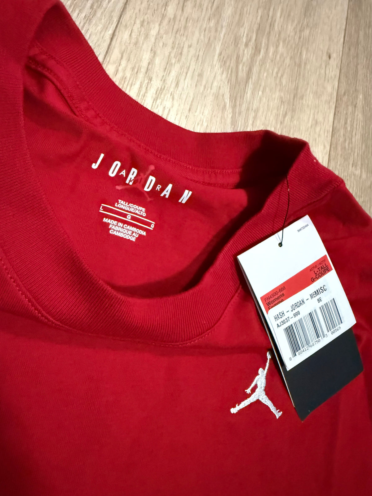 Jordan Herren T-Shirt Rot – Jumpman – Gr. L – Neu mit Etikett