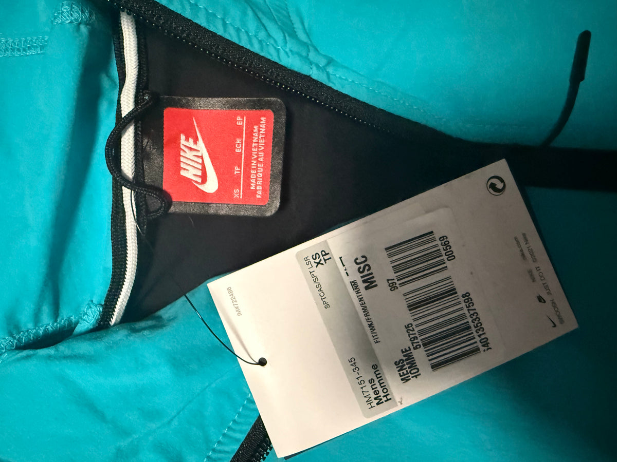 Nike Herren Windrunner Jacke Blau/Schwarz – Größe XS – Neu mit Etikett